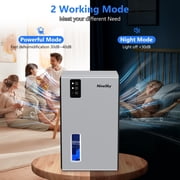 95OZ Dehumidifier for Home, 1000 Sq.Ft Moisture Absorber with Auto Shut-Off, 7 Color LED Lights for Bedroom, Bathroom, Basement, Closet (Silver)