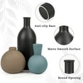 thumbnail image 5 of Sanmadrola Ceramic Vase Set for Flowers, Farmhouse Vases Home Decor Pottery Vases for Pampas Grass&Dried Flowers,Suitable for Bedroom, Living Room,Office, Bookshelf,Bathroom, Black, 5 of 7