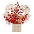 thumbnail image 1 of Florero de flores artificiales para Festival de Primavera, adorno bonsái Feng Shui, decoración de mesa para regalo de felicitación multifuncional Estilo B, 1 of 8
