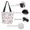 thumbnail image 3 of Bingfone Rose Flowers Women Shoulder Tote Bags Casual Bag Ladies Shopping Handbag, 3 of 6