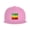 Pink, variant on Flat Bill Snapback Hats for Men Women Reggae-Rastafarian-Flag Hip Hop Style Plain Baseball Cap Black