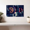 thumbnail image 2 of Elephant Stock Gym Barbell Wall Art - Horizontal Canvas Wall Art - Living Room Wall Decor - Sports Canvas - Blue And Yellow Decor - 12" x 8", 2 of 8