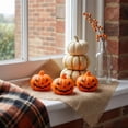 thumbnail image 6 of Mini Handheld LED Jack O Lantern Light, Battery Operated Halloween Pumpkin Lamp, Portable Decor for Mantel, Party, Tabletop, Indoor Home, Trick or Treat & Holiday Accent, A, 6 of 7