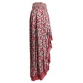 thumbnail image 6 of Tennis Skirts for Women Summer Skirt Boho Floral with Split Low Side Ruffle Swing Style for Women Red S, 6 of 7