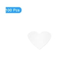 thumbnail image 3 of Uxcell 100Pack 22.5x20mm Acrylic Self Adhesive Heart Mirror Wall Sticker Decals, Silver, 3 of 6