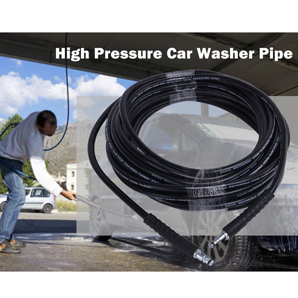 OUNONA Black Rubber Washing Machine Hose Durable Flexible Design for Electronic Cold Cleaning Machine 8M