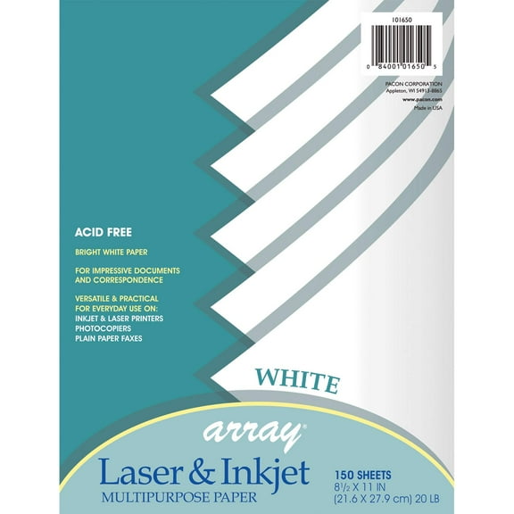Pacon Mutli-Purpose Paper, White, 8-1/2" x 11", 150 Sheets