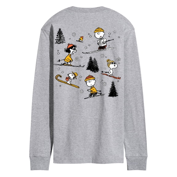 Peanuts - Peanuts Skiing - Men's Long Sleeve Graphic T-Shirt