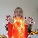 thumbnail image 5 of Guirnalda de luces navideñas con forma de piña dorada - 300 cm, funciona con pilas, LED, para árbol, repisa y escalera | Luces blancas cálidas | Uso interior y exterior | 1 unidad, 5 of 7