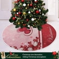 thumbnail image 6 of FMSHPON Valentine's Day Romantic Love Heart Flowers Xmas Christmas Tree Skirt Stand Mat for Holiday Party Decoration Indoor Outdoor 48 inches, 6 of 6