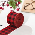 Xmas Ribbon for Gifts Buffalo Plaid Ribbon Christmas Gift Wrapping Big