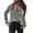 Gray, variant on Women's Velvet Cardigan - Long Sleeve Turndown Collar Blouse, Solid Color Shirt
