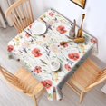 thumbnail image 2 of Pioneer Flower Floral Print Pattern Square Tablecloth,Waterproof Square Table Cover,Wipeable Spillproof Washable Table Cover for Home Kitchen Party Decor 42"X42"(107x107cm), 2 of 6