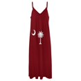 thumbnail image 5 of Drapeau de la Caroline du Sud - Robe Sans Manches Grenat Robe de Soirée Femme, 5 of 5