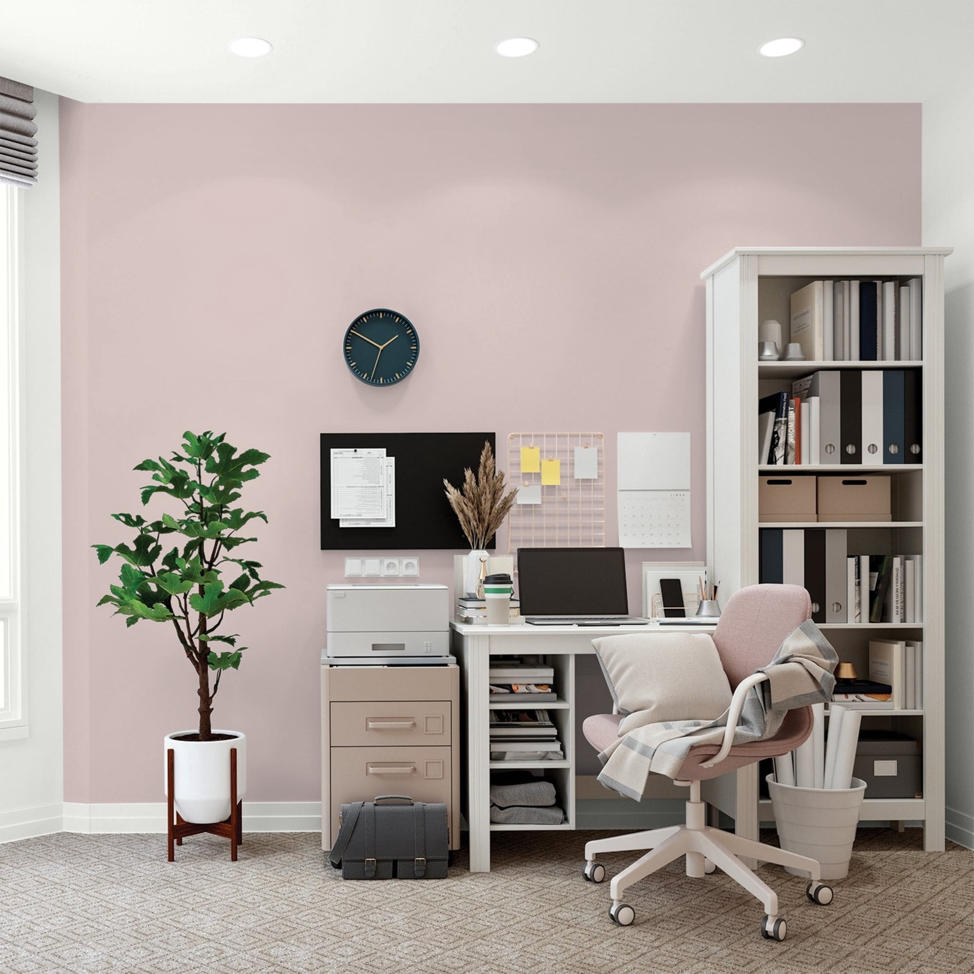 Glidden One Coat Just Gorgeous / Pink Flat Interior Paint with Primer, 1 Quart
