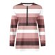 thumbnail image 4 of ICHUANYI Liquidación Tops para Mujer Otoño Manga Larga Jersey Suelto Camisa Elegante Casual Señoras Rayas Cuello Redondo Sudaderas ICHUANYI WER202308247348, 4 of 5