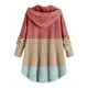 thumbnail image 4 of Puntoco Moda Mujer Cremallera Cuello en V Jersey tops Blusa de manga larga con capucha Sudadera Puntoco Puntoco-2155, 4 of 5