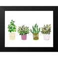 thumbnail image 2 of Boho Hue Studio 18x15 Black Modern Framed Museum Art Print Titled - Four Plants 1, 2 of 5