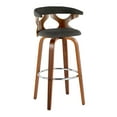 thumbnail image 4 of LumiSource Grey Gardenia 30" Fixed-Height Barstool - Set of 2, 4 of 6