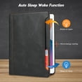 thumbnail image 5 of Flip Case for Apple iPad 10.2" 9th 8th 7th Generation 2021/2020/2019, Pencil Holder Smart Cover Auto Sleep Wake Protective Documents Pocket Stand Snap Closure Case for iPad 10.2 Inch, Black, 5 of 7
