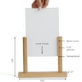 thumbnail image 3 of M&T Displays Classic Desktop Menu Holder with Acrylic U Type Pocket, Portrait Table Top Sign Holder, Ad Frame for Restaurant, Store, Wedding, Party, Event (2 Pack) (Natural Wood, 5.5x8.5), 3 of 9