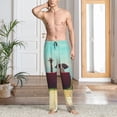 thumbnail image 2 of Kdxio Elehpant And A Giraffe Looking At The Sea Print Men's Sleep Pajama Pant Lounge Pants with Pockets-X-Large, 2 of 6