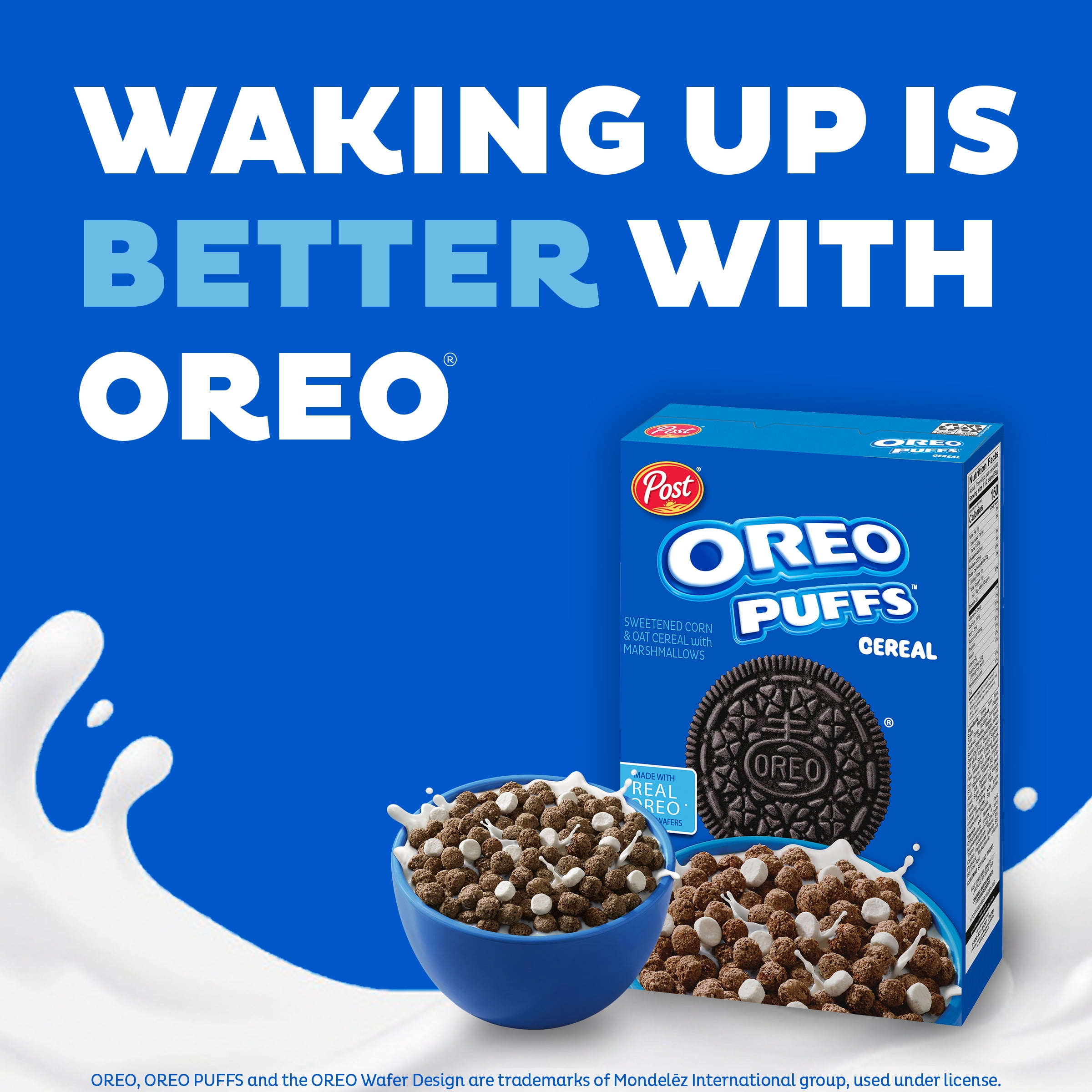 Post OREO PUFFS™ Cereal, Crunchy Chocolatey Breakfast, 16.5 oz Box