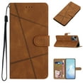 thumbnail image 1 of ELEHOLD Premium Vegan Leather Case for iPhone 14 6.1 inch Ultra Slim Leather and Soft TPU with Shockproof Magnetic Closure Hand Strap Wallet Stand Case with Card Slots, Brown, 1 of 3