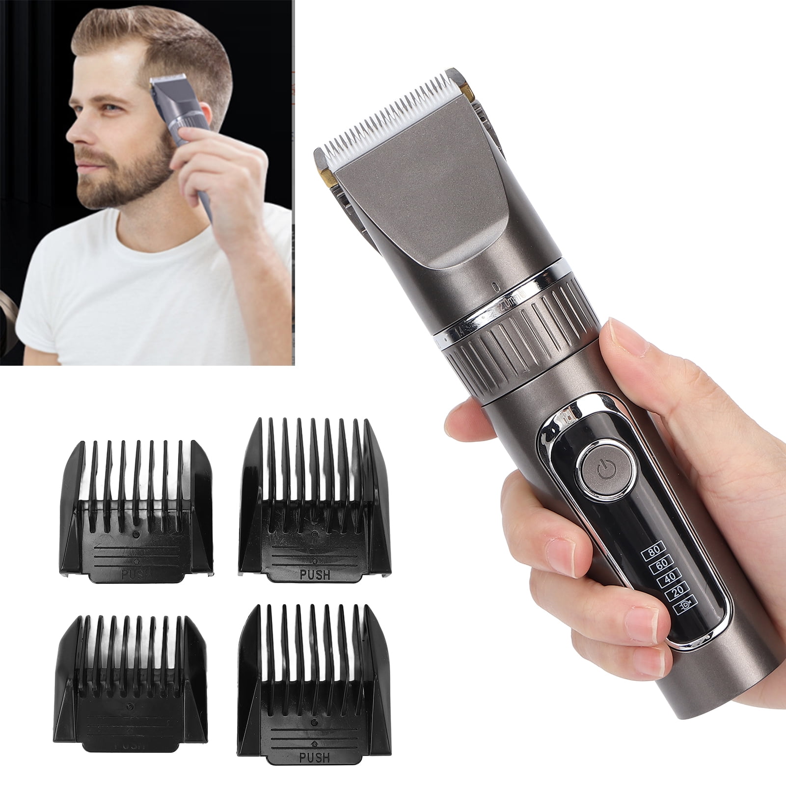 Ymiko Cordless Hair Trimmer,Men Electric Hair Trimmer Clippers Professional  Ceramic Blade Haircutting Kit With 4 Guide Combs For Home Use,Electric Hair  Clipper - Walmart.com