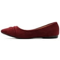 thumbnail image 2 of Ollio Women's Shoes Ballet Dress Faux Suede Pleated Pointed Toe Flats 1BN1833, 2 of 6