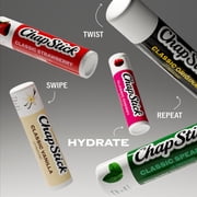 ChapStick Classic Cherry Flavored Lip Protectant Sticks, 24 Hour Moisturizing, 3-Pack, 0.15 oz Each