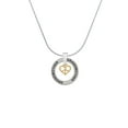 thumbnail image 2 of Delight Jewelry Goldtone Mini Heart Peace Sign Silvertone Grandmother Ring Charm Necklace, 18", 2 of 4
