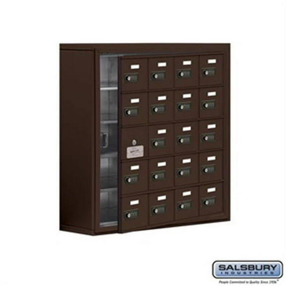 SalsburyIndustries  Cell Phone Storage Locker With Front Access Panel - Bronze - 5 Door High Unit