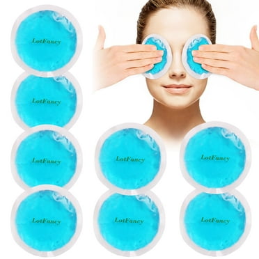 LotFancy Mini Ice Pack for Eyes, Face,Breastfeeding, Injuries, 8PCS Reusable Small Hot Cold Pads