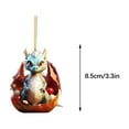 thumbnail image 3 of Honeeladyy Christmas Dragon Hanging Ornament, 2024 New 2D Acrylic Cartoon Dragon Decorative Ornament Xmas Tree Dragon Pendant for Christmas Tree Decorations Car Backpacks Home Decor Gifts, 3 of 6