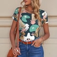 thumbnail image 6 of KLL Women 's Crew Neck Bodysuit Jumpsuits Labrador Retriever Dog Print Short onesies Stretch T Shirts, 6 of 7