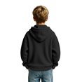 thumbnail image 4 of Hoodies for Boys Quarter Zip Waffle Knit Pullover Hooded Sweatshirt Tops Fall Winter Casual Sweatshirts Back to School Clothes 3-14 Years, 4 of 6
