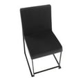 thumbnail image 6 of LumiSource Black Steel, Black Velvet High Back Fuji Dining Chair - Set of 2, 6 of 11