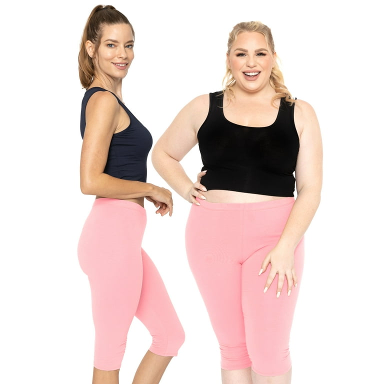 Stretch Is Comfort Women's Knee-Length Leggings| Cotton Spandex | Adult  Xsmall- 7x