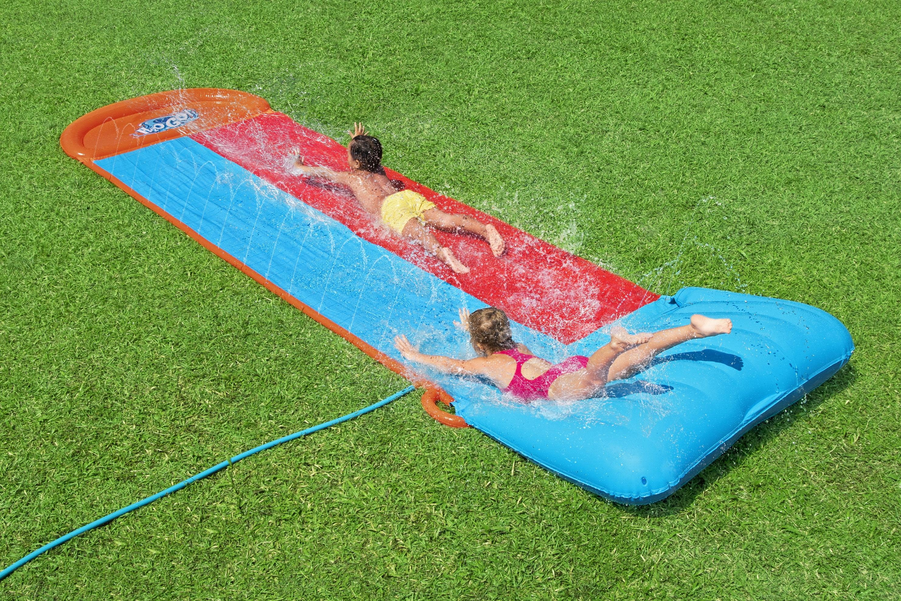 H2OGO! Child Double Lane Water Slide with Tsunami Splash