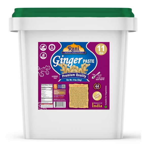 Rani Ginger Cooking Paste 176oz (11lbs) 5kg Bulk ~ Vegan | Gluten Free | NON-GMO | Kosher | No Colors | Indian Origin
