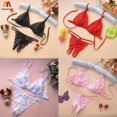 thumbnail image 2 of Conjunto De Ropa Interior De Lencería Para Mujer Sexy Encaje Transparente Sujetador G-String, 2 of 4