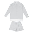 thumbnail image 7 of WAYUTE Womens 2 Piece Outfits Casual Striped Cardigan Shorts Set Summer Beachwear Comfortable Outfit for Travel Vacation, 7 of 7