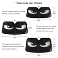 thumbnail image 5 of Yayeee Car Windshield Sun Shade Universal Fit Front Visor Protector, Blue Cartoon Eyes Pattern, 5 of 8