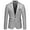 Grey, variant on Jinda Men's Long Sleeve Blazer Office Suit Jacket Fashion Button Single Breasted Casual Business Sport Coat Grey Medium