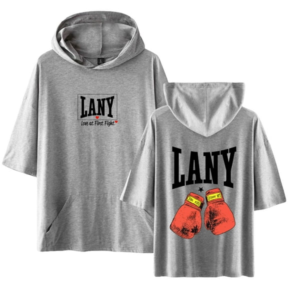 LANY Merch T-shirt with Hooded Cool Casual Short Sleeve Tee Top for Women and Men Summer Wear