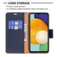 thumbnail image 3 of Mantto For Galaxy A13 5G Wallet Case with [RFID Blocking] Card Holder Kickstand Magnetic Wrist Strap, Premium Leather Flip Case Wallet TPU inner Shell For Samsung Galaxy A13 5G, Blue, 3 of 9
