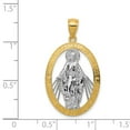 thumbnail image 3 of 14K Two-Tone Gold Charm Pendant Themed White 25.5 mm 19, 3 of 4