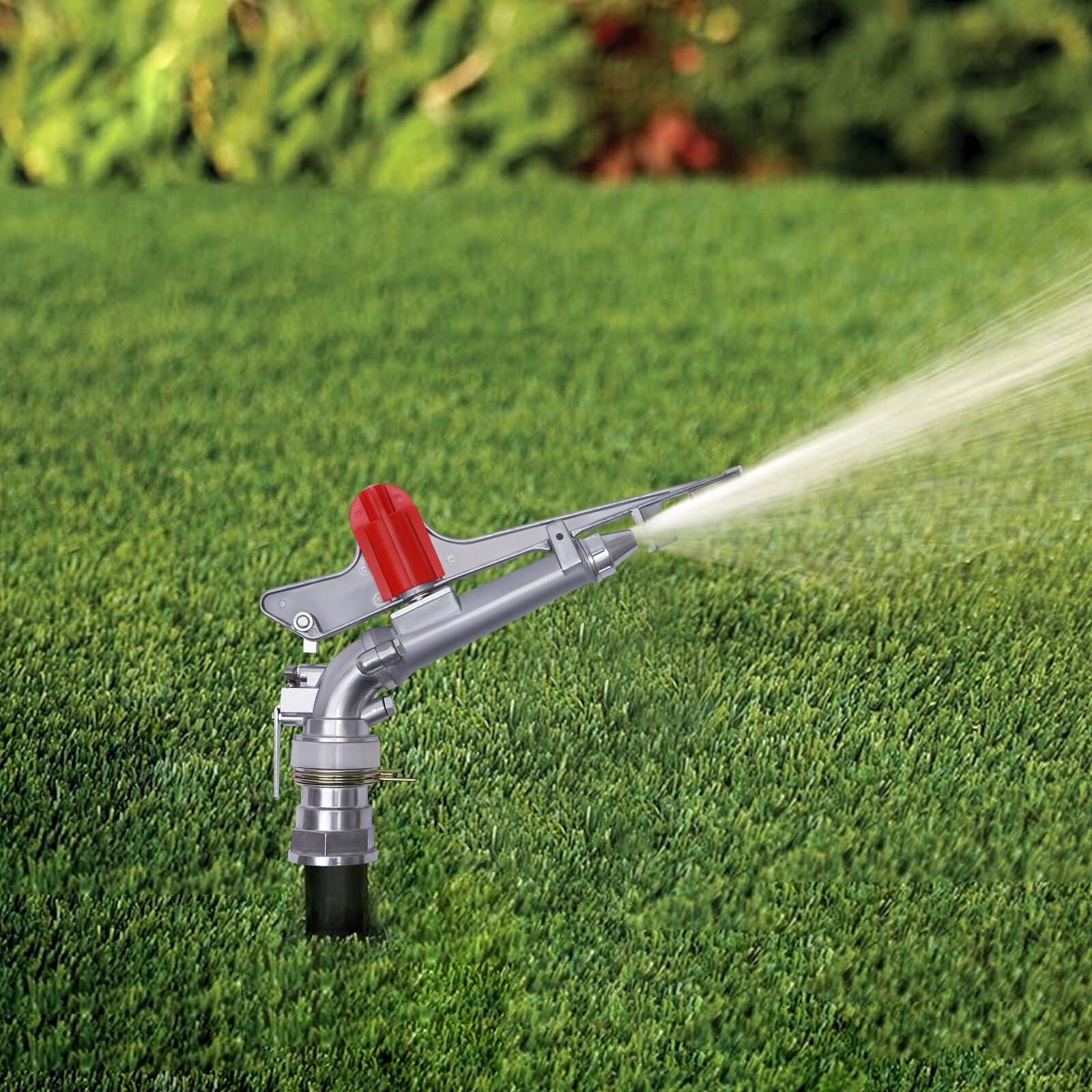2" 360° Adjustable Impact Sprinkler Large Area Water Irrigation Spray Gun Head for Factories, Mines