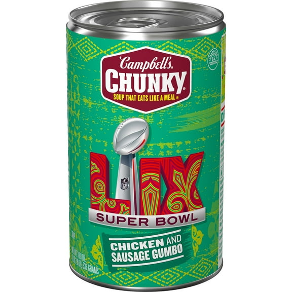 Campbell’s Chunky Chicken and Sausage Gumbo Soup, 18.8 oz Can